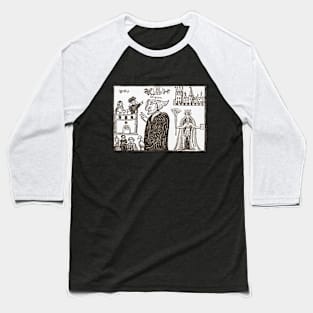 Mother Shipton Woodcut Baseball T-Shirt